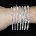 925 Sterling Silver Ideal Cut Moissanite Silver Ice Out Tennis Bracelet