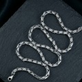 925 Sterling Silver Oxized Snake Chain Necklace