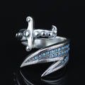 925 Sterling Silver Zulfiqar Sword Ring with Turquoise Stone
