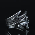 925 Sterling Silver Zulfiqar Sword Ring with Black Onyx for Men