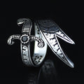 925 Sterling Silver Oxidized Double Zulfiqar Sword Ring