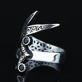 925 Sterling Silver Black Stone Zulfiqar Sword Ring for Men