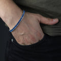 Silver Aquamarine Tennis Bracelet, Men Aquamarine Tennis Bracelet, Baguette Men Tennis Link Bracelet