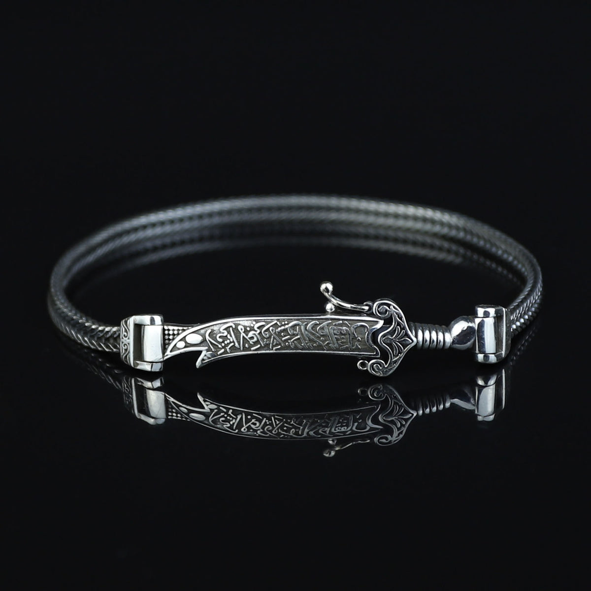 925 Silver Zulfiqar Sword Bracelet, Hz Ali Zulfiqar Chain Bracelet, Foxtail Sword Bracelet