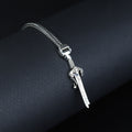 925 Silver Zulfiqar Sword Bracelet, Hz Ali Zulfiqar Chain Bracelet, Foxtail Sword Bracelet