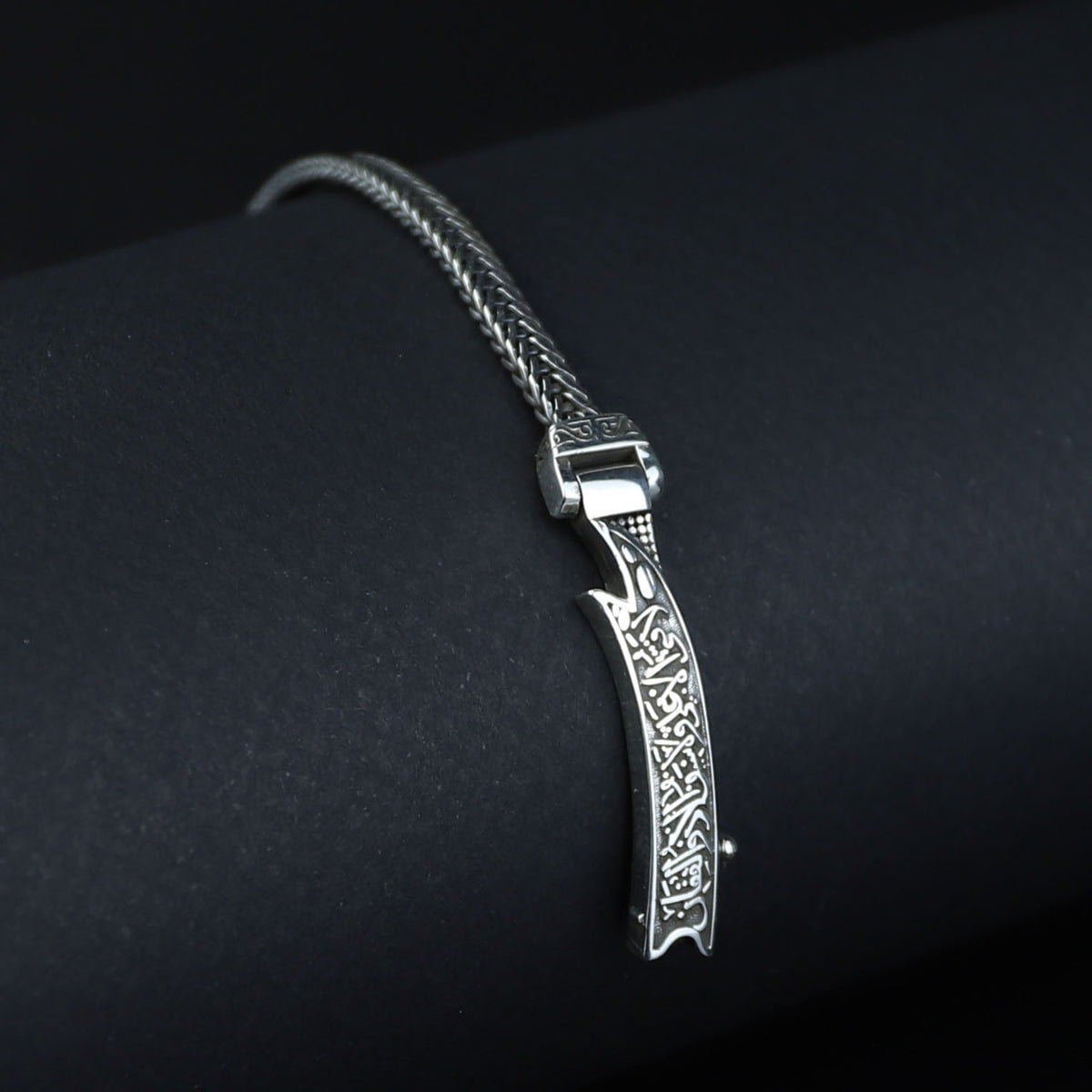925 Silver Zulfiqar Sword Bracelet, Hz Ali Zulfiqar Chain Bracelet, Foxtail Sword Bracelet