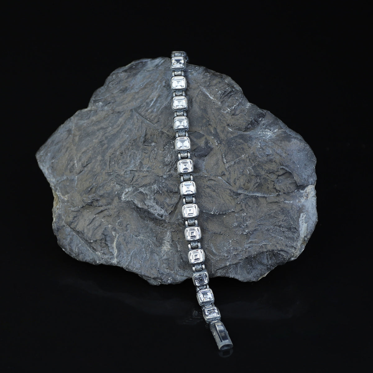 Men Silver Diamond Elegant Engraved Bracelet, Diamond Gemstone Bracelet, Luxury Men Bracelet, Handmade Chain Bracelet,  Anniversary Gifts