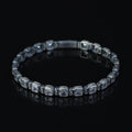 Men Silver Diamond Elegant Engraved Bracelet, Diamond Gemstone Bracelet, Luxury Men Bracelet, Handmade Chain Bracelet,  Anniversary Gifts