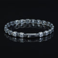 Men Silver Diamond Elegant Engraved Bracelet, Diamond Gemstone Bracelet, Luxury Men Bracelet, Handmade Chain Bracelet,  Anniversary Gifts