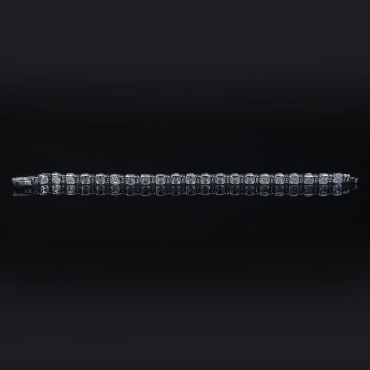 Men Silver Diamond Elegant Engraved Bracelet, Diamond Gemstone Bracelet, Luxury Men Bracelet, Handmade Chain Bracelet,  Anniversary Gifts