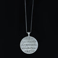 Silver Ayatul Kursi Necklace, 925 Sterling Silver Pendant, Quran Verse Islamic Jewelry, Arabic Calligraphy Necklace