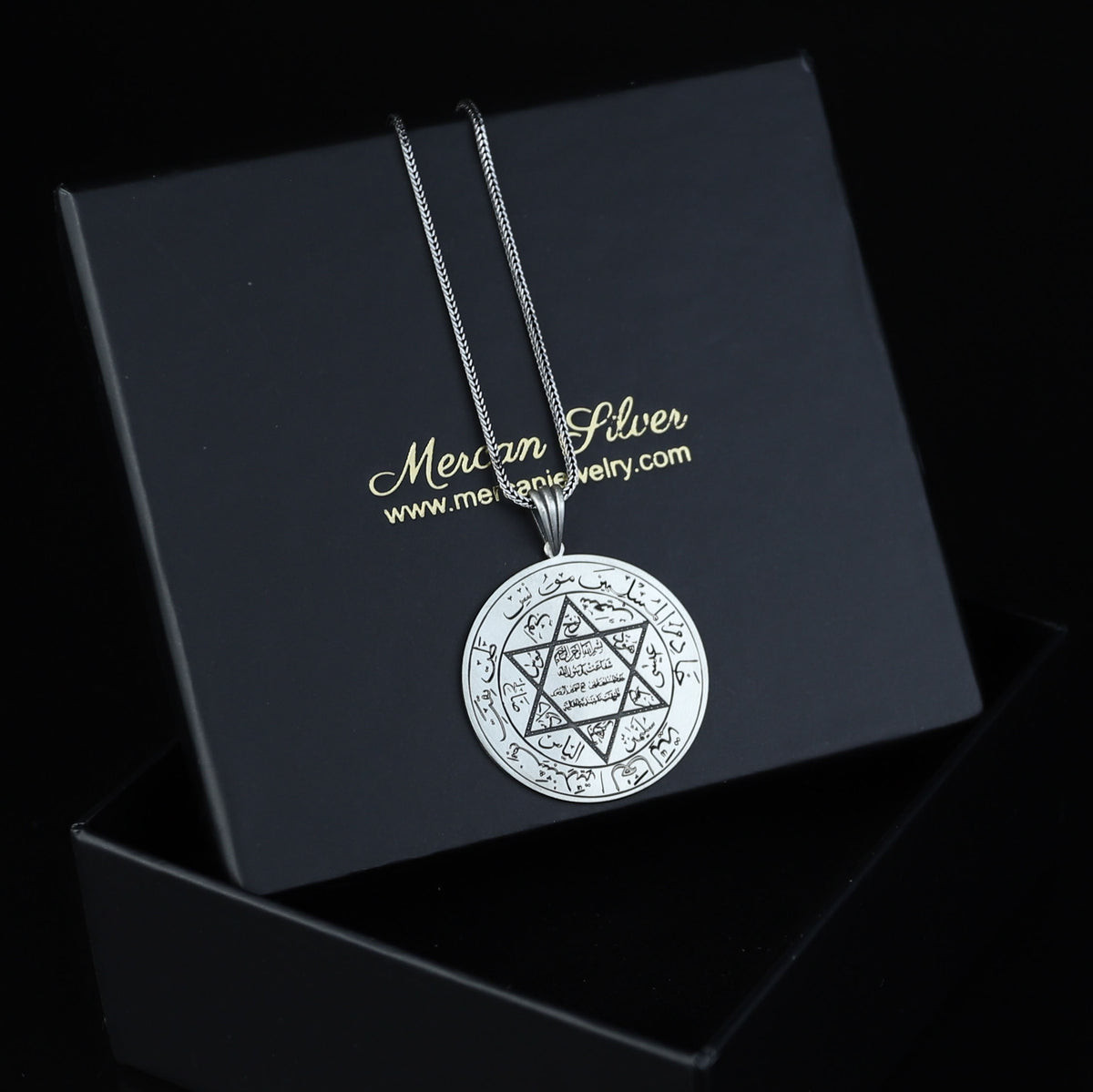 Solomon Seal Necklace, 925 Sterling Silver Pendant, Star of David Necklace, Handmade Spiritual Jewelry