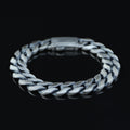 Silver 12MM Handmade Chain Bracelet, Elegant Men Chain Bracelet,Cuban Link Chain Bracelet, Perfect Men's Bracelet, Gift For Men