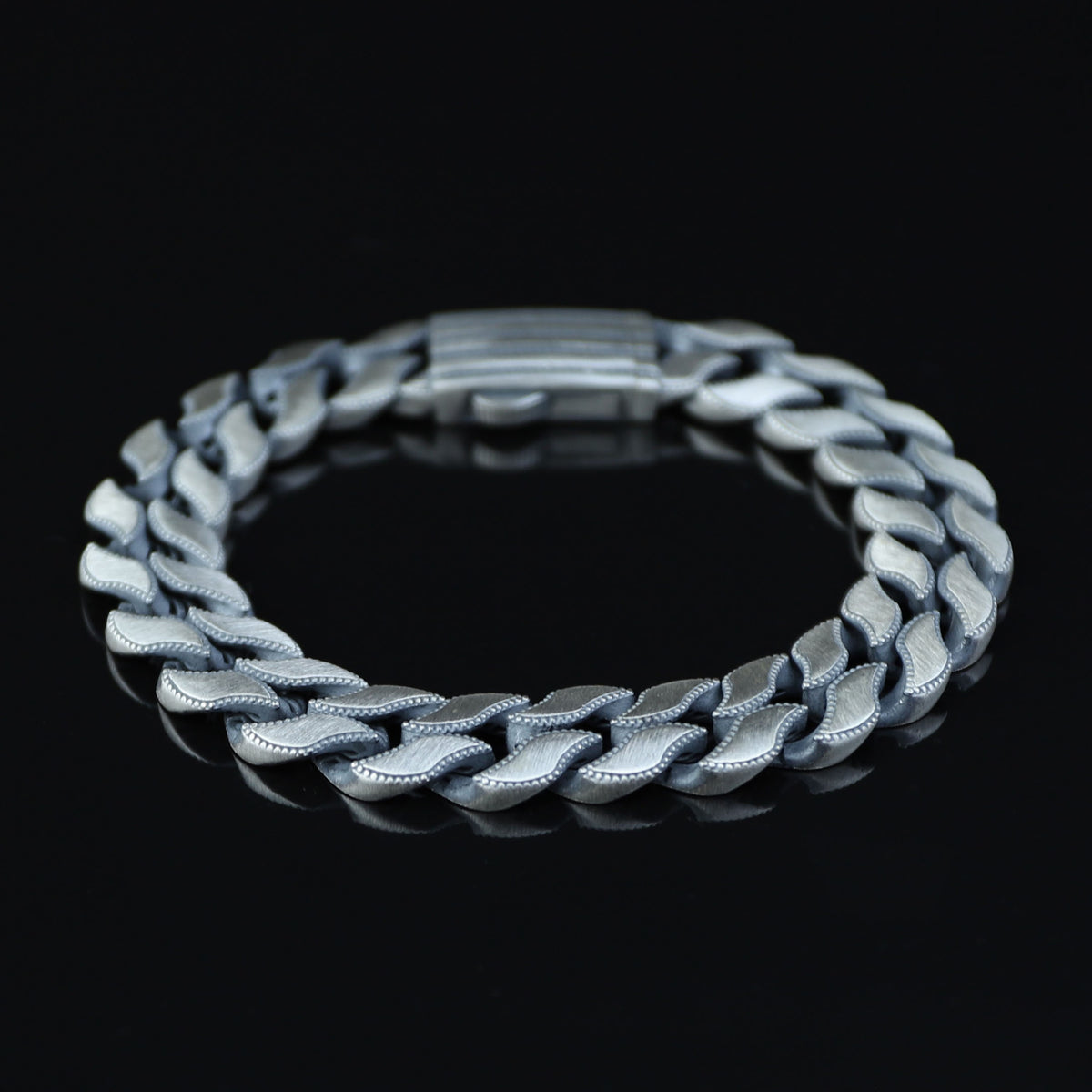 Silver 12MM Handmade Chain Bracelet, Elegant Men Chain Bracelet,Cuban Link Chain Bracelet, Perfect Men's Bracelet, Gift For Men