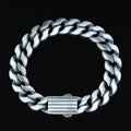 Silver 12MM Handmade Chain Bracelet, Elegant Men Chain Bracelet,Cuban Link Chain Bracelet, Perfect Men's Bracelet, Gift For Men