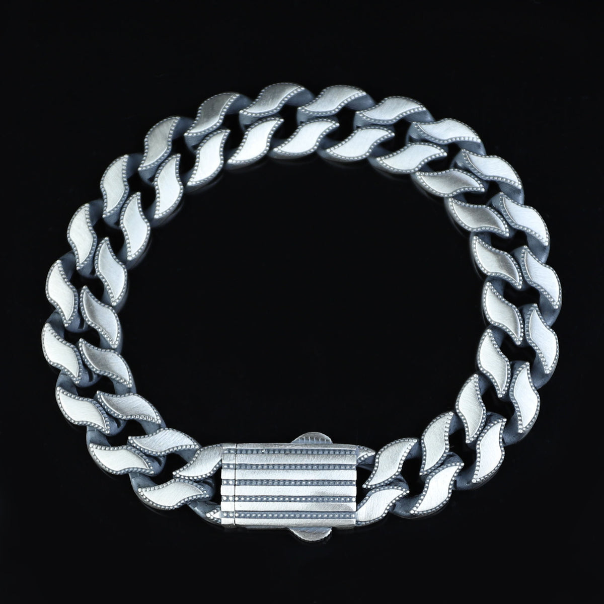 Silver 12MM Handmade Chain Bracelet, Elegant Men Chain Bracelet,Cuban Link Chain Bracelet, Perfect Men's Bracelet, Gift For Men