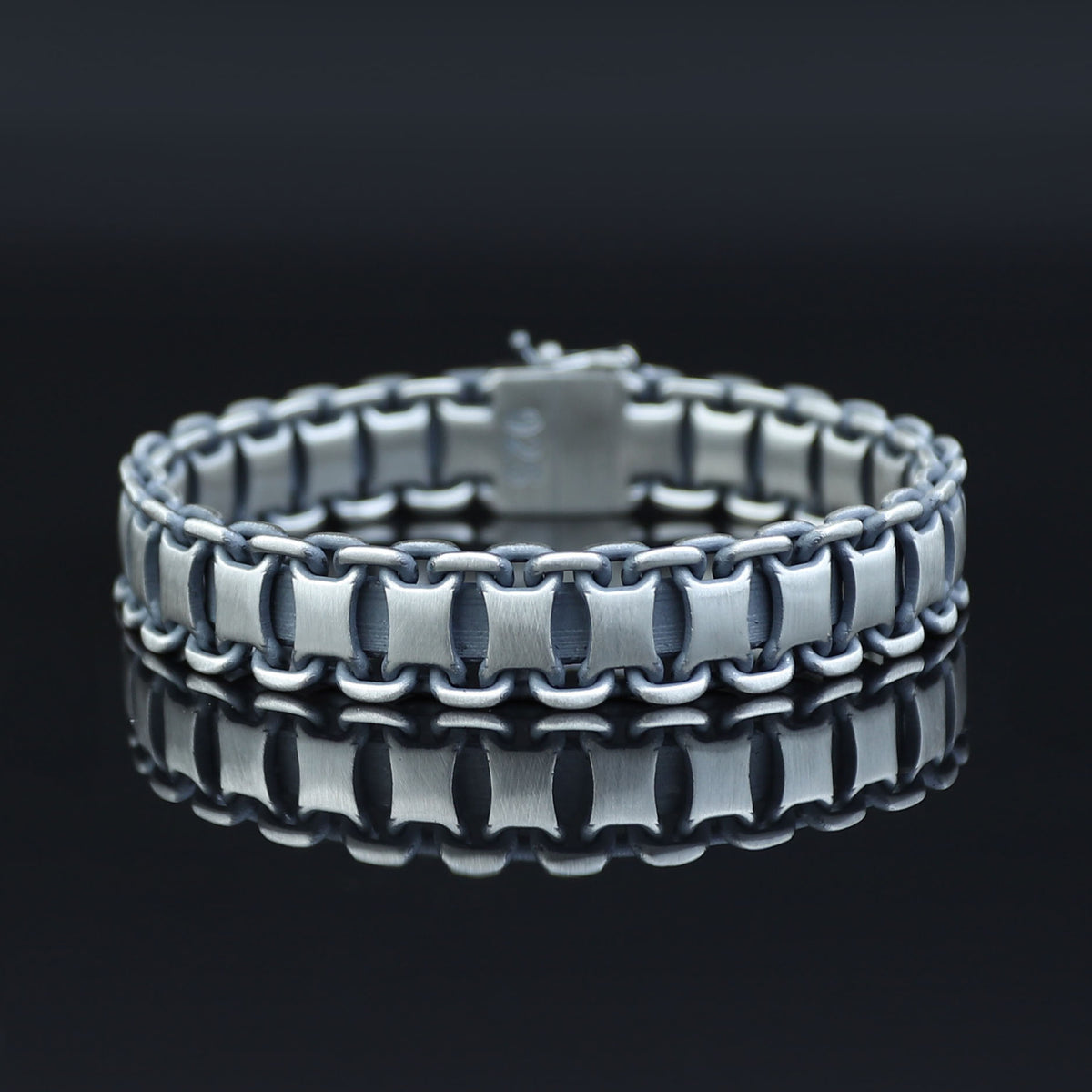 925 Silver Solid Heavy Chain Bracelet, Biker Heavy Chain Bracelet, 12MM Cuban Link Chain Bracelet, Handmade Men Chain