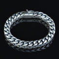 925 Solid Silver Curb Chain Bracelet, Heavy Franco Chain Bracelet, 10MM Handmade Chain Bracelet Curb Link Bracelet, Unique Men Chain Gift