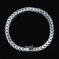 925 Solid Silver Curb Chain Bracelet, 5MM Franco Chain Bracelet, Onyx Stone Chain Curb Bracelet, Unique Men Chain Gift Bracelet