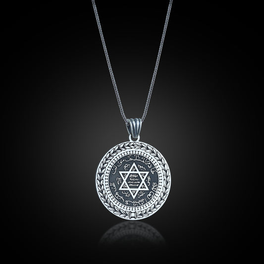 Sterling Silver Seal Of Solomon Signet Pendant