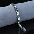 Men Silver Handmade Chain Bracelet, 7MM Men Chain Bracelet, Oxized Box Chain