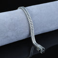925 Solid Silver Franco Chain Bracelet, 7MM Double Franco Chain, Handmade Chain Bracelet Foxtail Link Bracelet