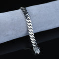Silver 10MM Cuban Chain Bracelet, Anchor Cuban Chain Men Bracelet, 10MM Cuban Chain Bracelet, Perfect Men's Bracelet, 925 Solid Silver