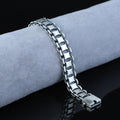 925 Silver Solid Heavy Chain Bracelet, Biker Heavy Chain Bracelet, 12MM Cuban Link Chain Bracelet, Handmade Men Chain