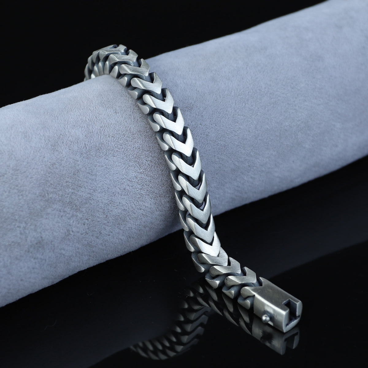 925 Solid Silver Curb Chain Bracelet, Heavy Franco Chain Bracelet, 10MM Handmade Chain Bracelet Curb Link Bracelet, Unique Men Chain Gift