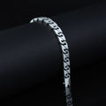 Silver 8MM Curb Chain Bracelet, Elegant Men Chain Bracelet, Cuban Link Chain Bracelet, Perfect Men's Bracelet