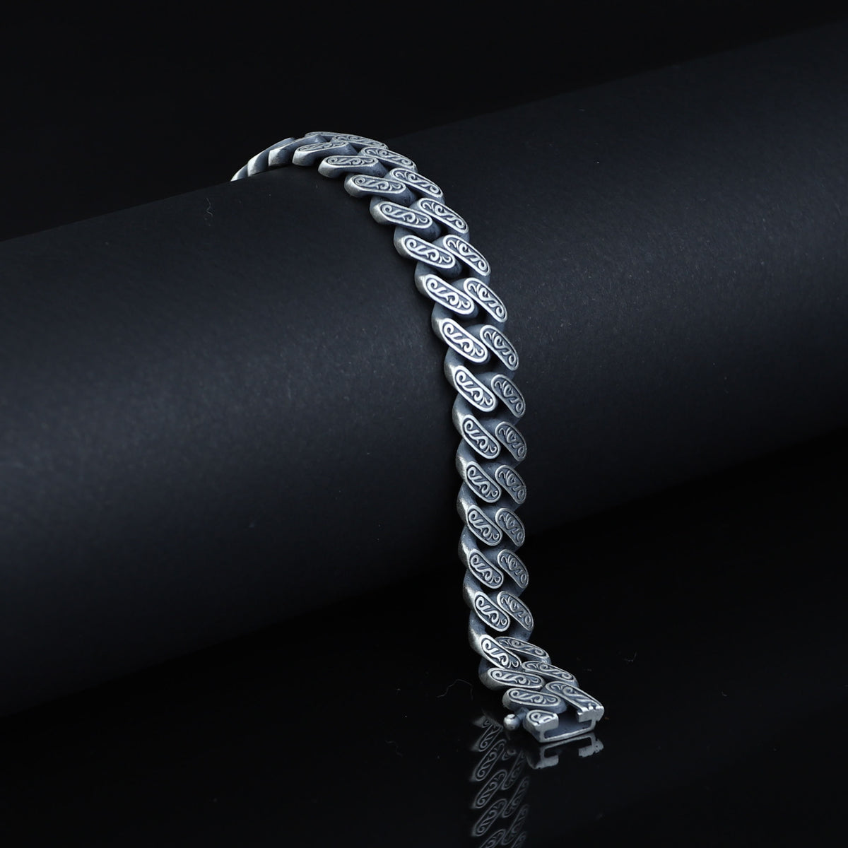 Solid 10MM 925 Sterling Silver Bracelet, Curb Chain Bracelet , Silver Vintage Heavy Men Chain Bracelet