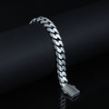 Solid 925 Sterling Silver Bracelet, 10mm Engraved Curb Chain Bracelet, Handmade Chain Bracelet