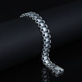 925 Silver Solid Heavy Chain Bracelet, Biker Heavy Chain Bracelet, 12MM Cuban Link Chain Bracelet, Handmade Men Chain