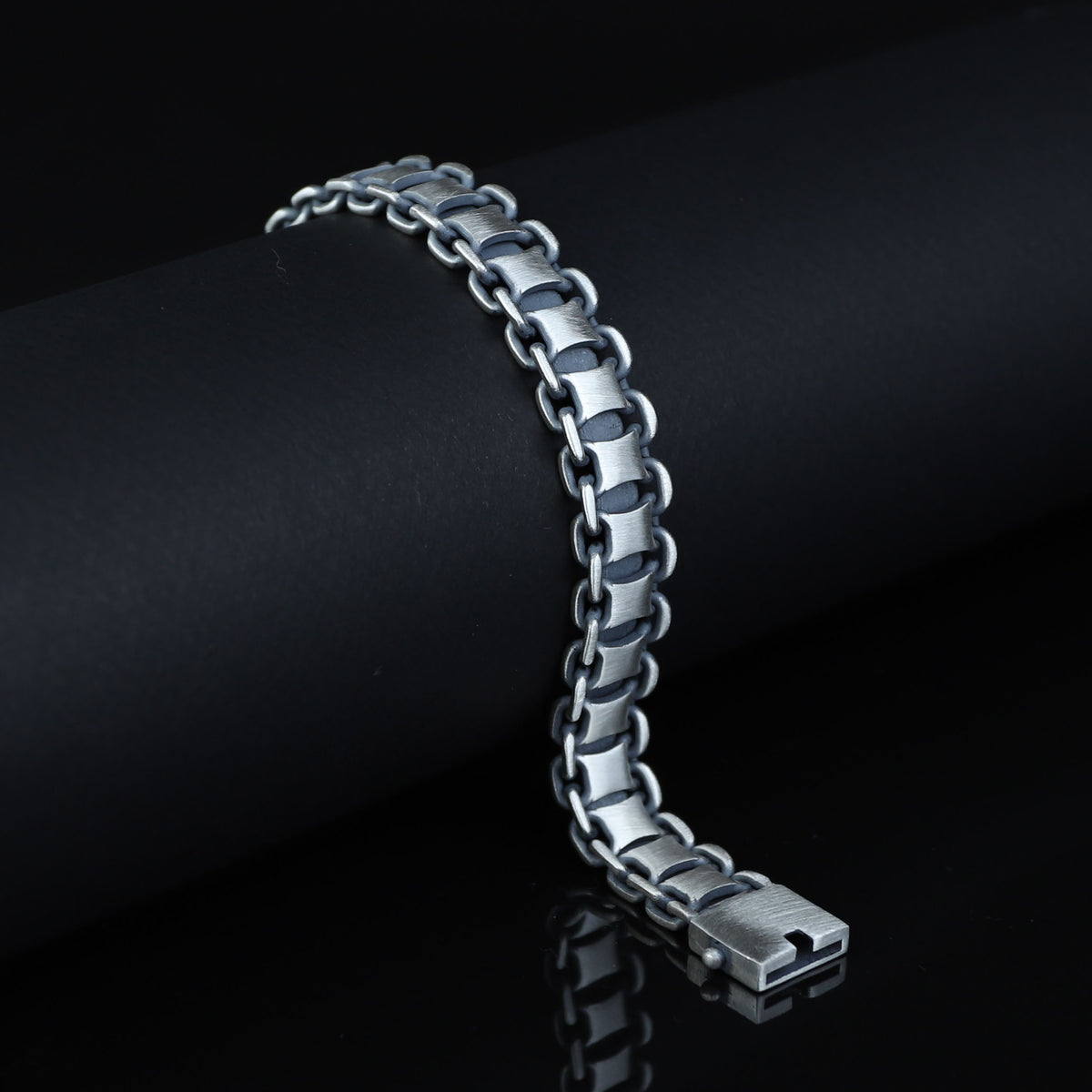925 Silver Solid Heavy Chain Bracelet, Biker Heavy Chain Bracelet, 12MM Cuban Link Chain Bracelet, Handmade Men Chain