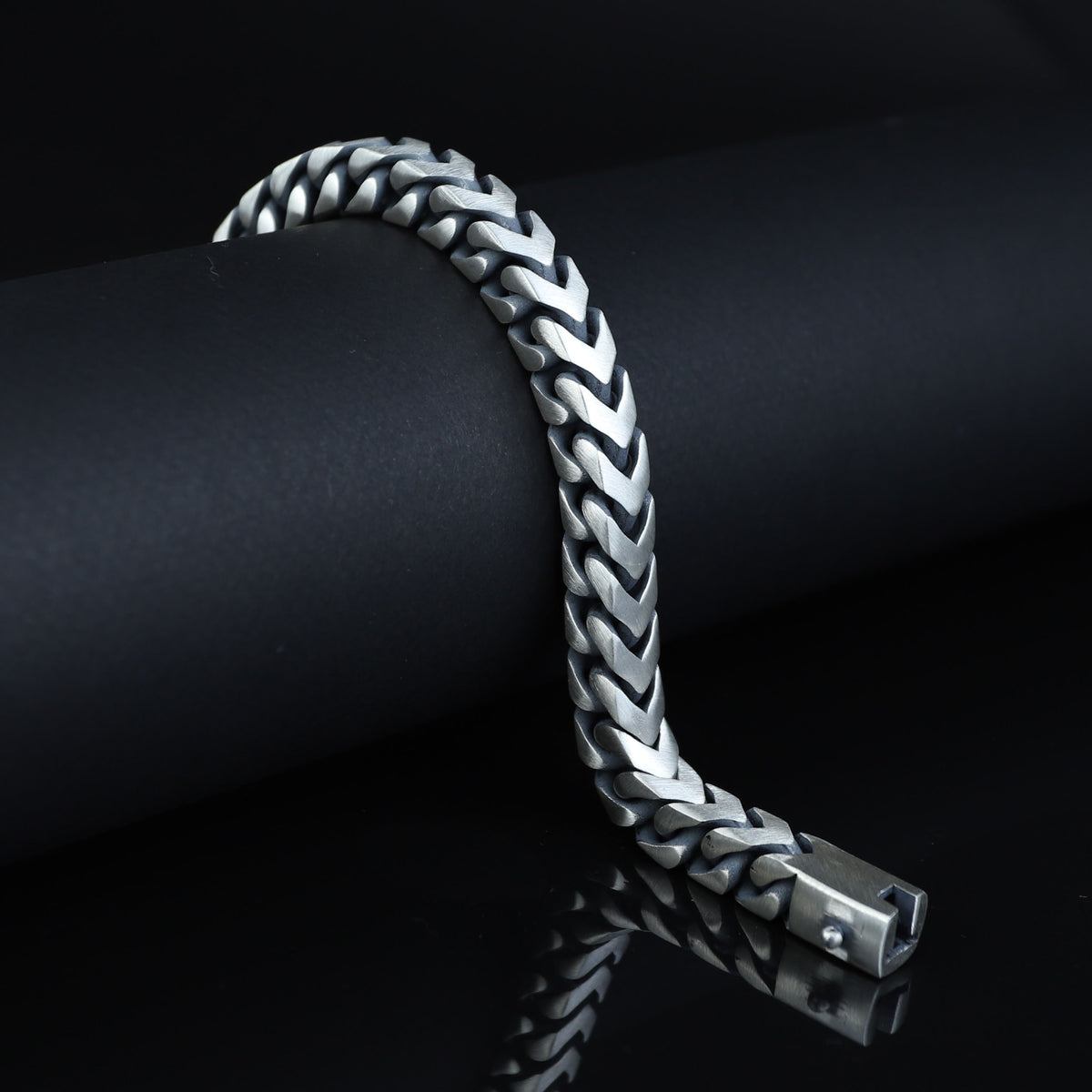 925 Solid Silver Curb Chain Bracelet, Heavy Franco Chain Bracelet, 10MM Handmade Chain Bracelet Curb Link Bracelet, Unique Men Chain Gift