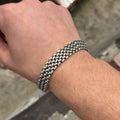 925 Sterling Silver Knitted Turquoise Gemstone Bracelet