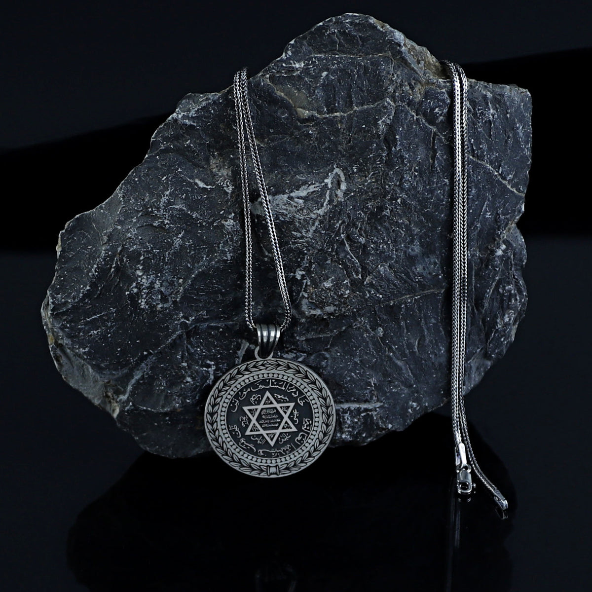 Sterling Silver Seal Of Solomon Signet Pendant