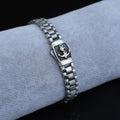 925 Sterling Silver Watch Band Bracelet, Anchor Figured Watch Band Bracelet, 10MM Chain Bracelet, Modern Bracelet For Men