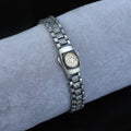 925 Silver Watch Band Chain Bracelet, Greek Style Solomon Signet Bracelet, Oxide Silver Bracelet, Gourmet Cuban Link Silver Bracelet