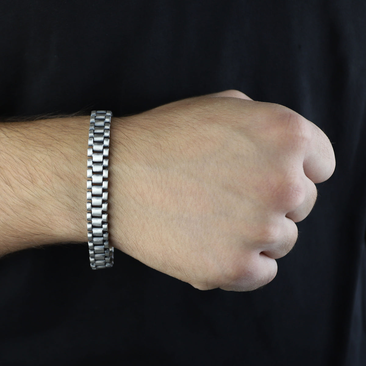 925 Sterling Silver Watch Band Bracelet, Anchor Figured Watch Band Bracelet, 10MM Chain Bracelet, Modern Bracelet For Men