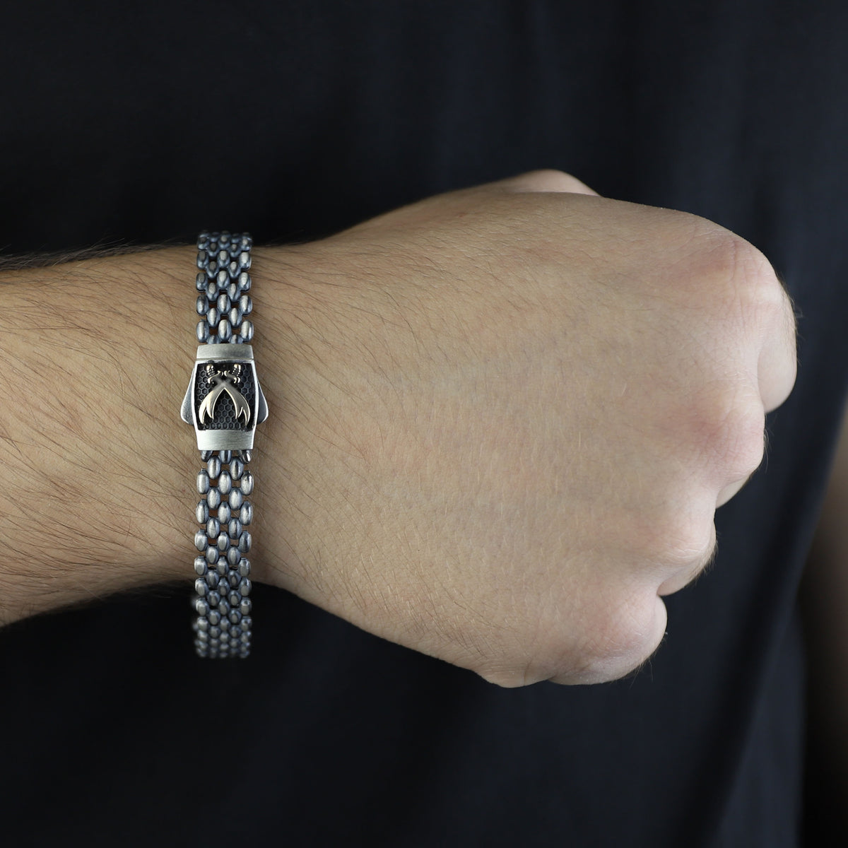 925 Silver King Chain Zulfiqar Sword Bracelet, Chain Hz Ali Sword Bracelet, Silver Sword Bracelet, Handmade Men Bracelet