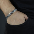 Silver Scorpion Signet Chain Bracelet, Men Chain Bracelet, Silver Link Chain Men Bracelet, Men Animal Bracelet, Unique Men Father Day Gift