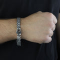 Silver Scorpion Signet Chain Bracelet, Men Chain Bracelet, Silver Link Chain Men Bracelet, Men Animal Bracelet, Unique Men Father Day Gift