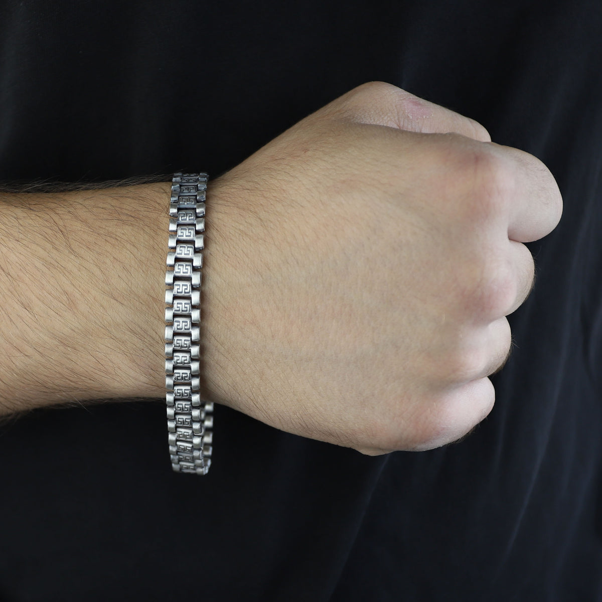Silver Zulfiqar Sword Bracelet, Greek Style Chain Sword Bracelet, Hz Ali Zulfiqar Bracelet, King Chain Bracelet, 925 Sterling Silver
