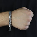 Silver Greek Style Chain Bracelet, Scorpion Figured Chain Bracelet, Silver Link Chain Men Bracelet, Men Engraved Bracelet