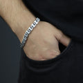 Silver 8MM Curb Chain Bracelet, Elegant Men Chain Bracelet, Cuban Link Chain Bracelet, Perfect Men's Bracelet