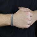 925 Solid Silver Franco Chain Bracelet, 7MM Double Franco Chain, Handmade Chain Bracelet Foxtail Link Bracelet