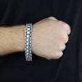 925 Silver Solid Heavy Chain Bracelet, Biker Heavy Chain Bracelet, 12MM Cuban Link Chain Bracelet, Handmade Men Chain