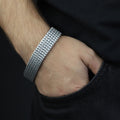 925 Men Silver Franco Chain Bracelet, 16MM Franco Solid Silver Chain, Heavy Double Men Chain Link Bracelet, Bracelets For Men