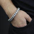 925 Solid Silver Curb Chain Bracelet, Heavy Franco Chain Bracelet, 10MM Handmade Chain Bracelet Curb Link Bracelet, Unique Men Chain Gift